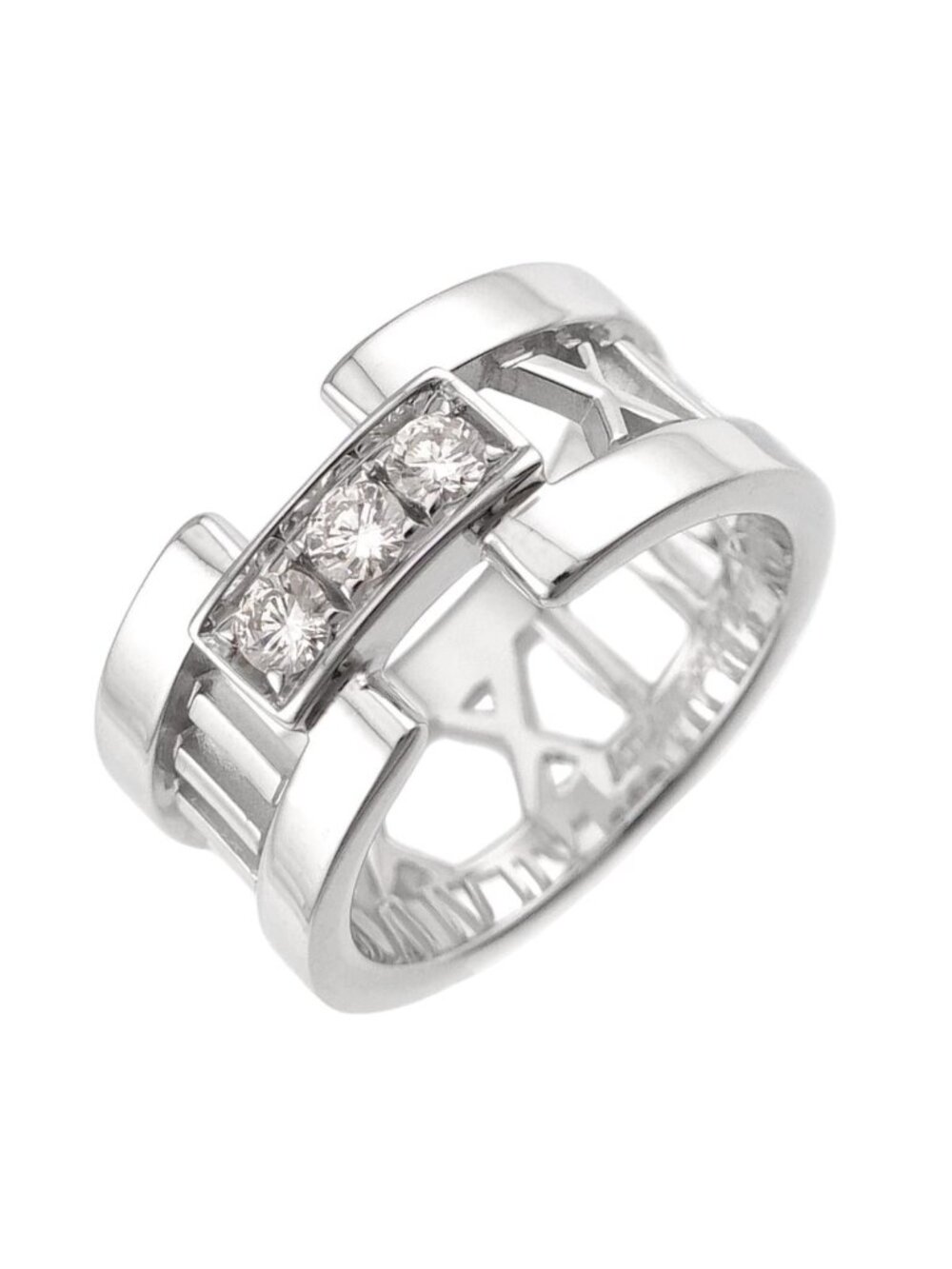 Tiffany & Co Atlas Ring Diamond White Gold 750